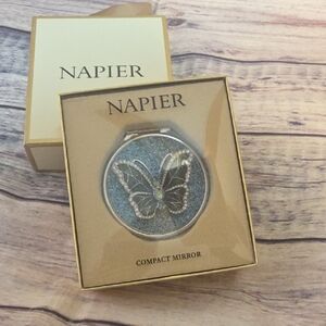 Napier Blue Butterfly Compact Mirror